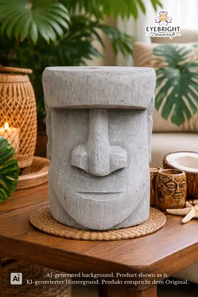 Product image 1 of the product “Kaula - Tiki - Rapa Nui, 32cm H | cast stone ”
